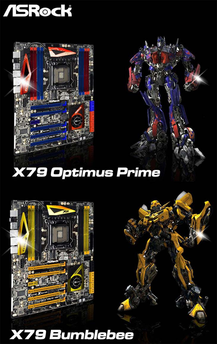Optimus Prime X79 и Bumblebee X79 от ASRock